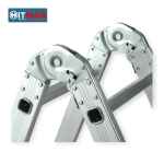 15 – Hitman – HT-NIL-6479 – 4×3 – 3,8méteres – 4 tagú – 3 fokos -Aluminium Csuklós Létra